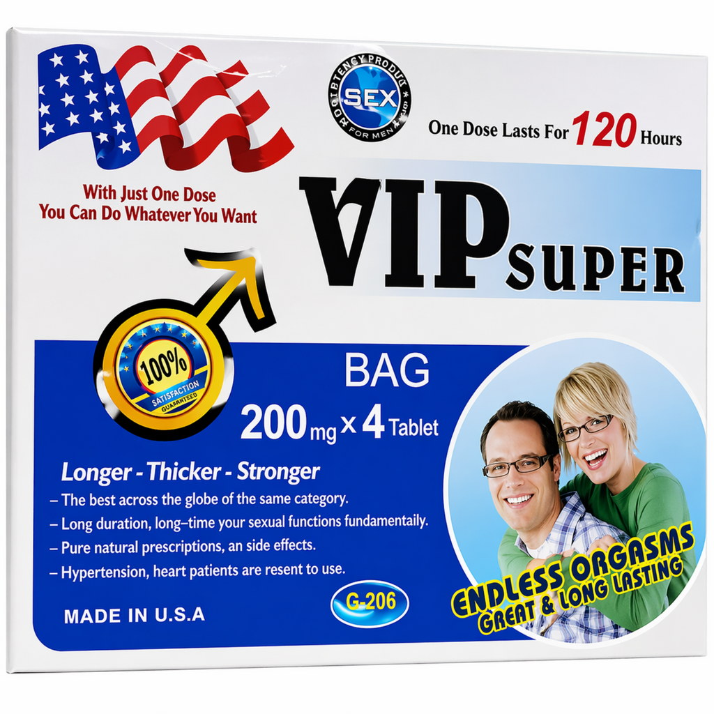 VIP Super Performance Tablets for Men – Stamina & Timing Support (4 Tablets)