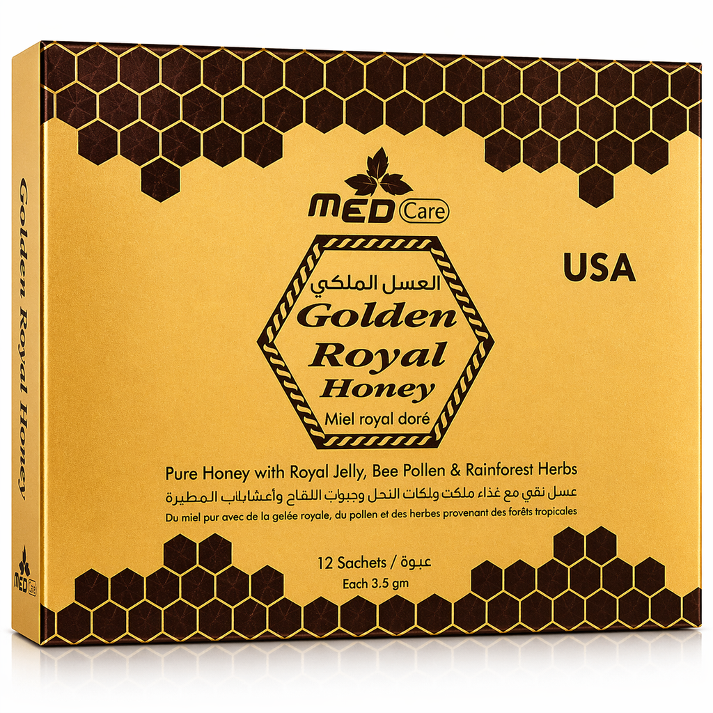 MED Care Golden Royal Honey Sachets – Energy & Vitality Support (12 Sachets)