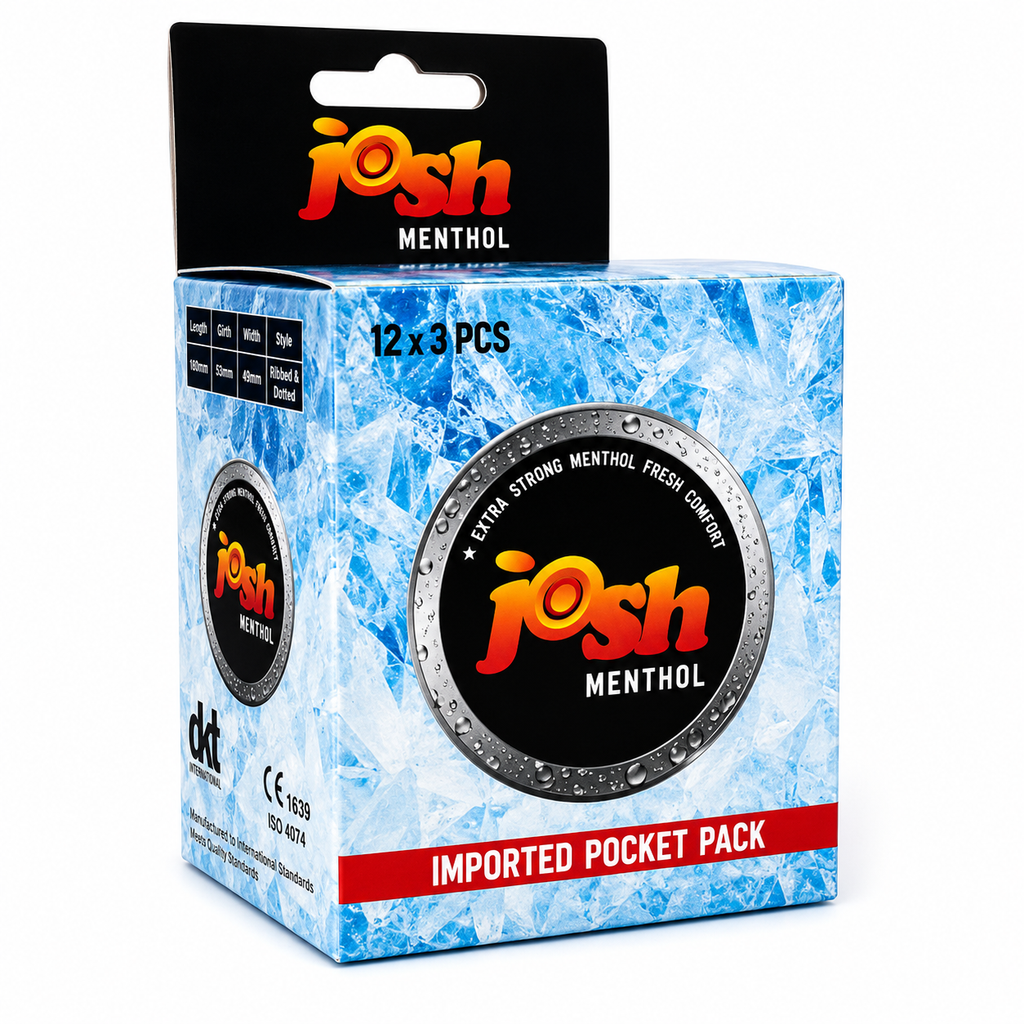 Josh Menthol Ribbed & Dotted Condoms