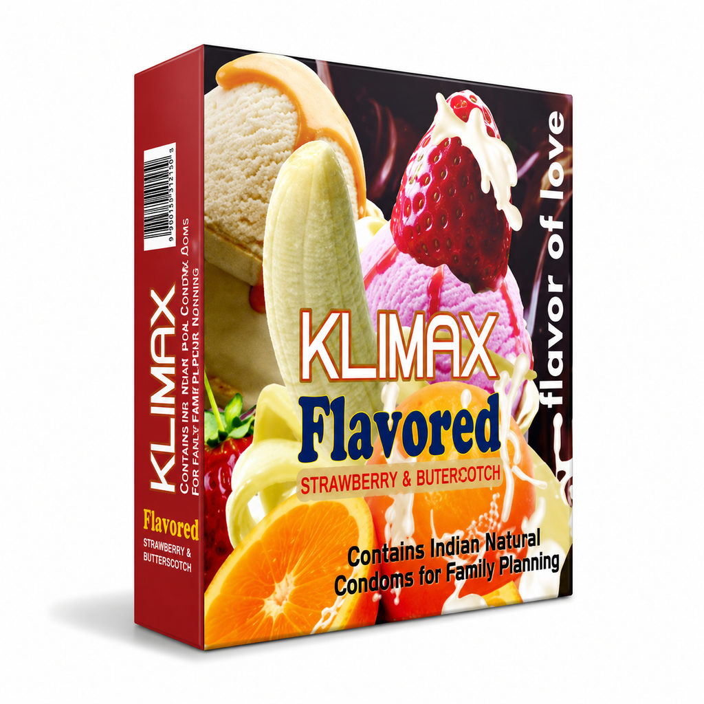 Klimax Flavored Condoms – Strawberry & Butterscotch Edition