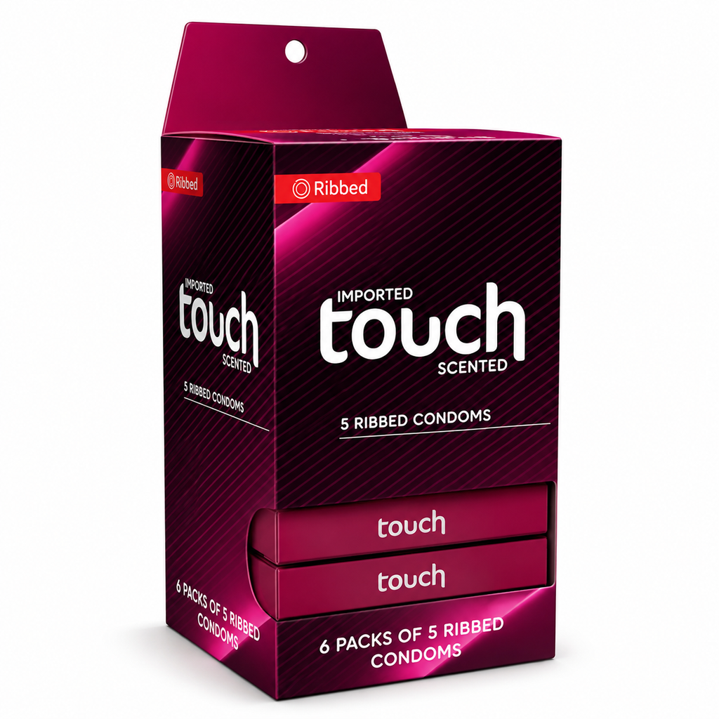 Touch Scented Ribbed Condoms
